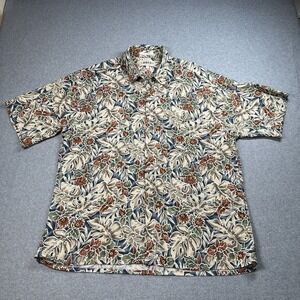 Vintage Campia Moda Hawaiian Shirt‎ XL Rayon Tropical Floral Camp Korea